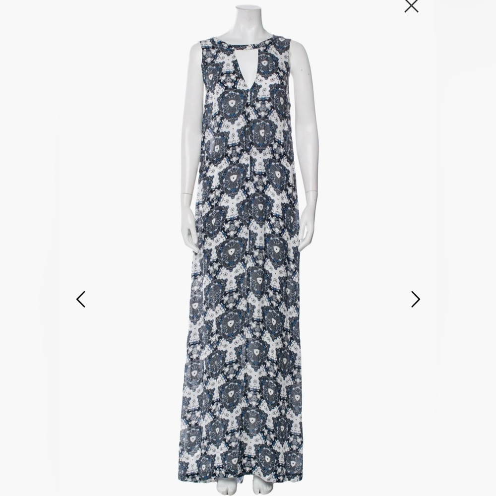 A.L.C. • Women’s Silk Long Boho Abstract Maxi Dress Small EUC